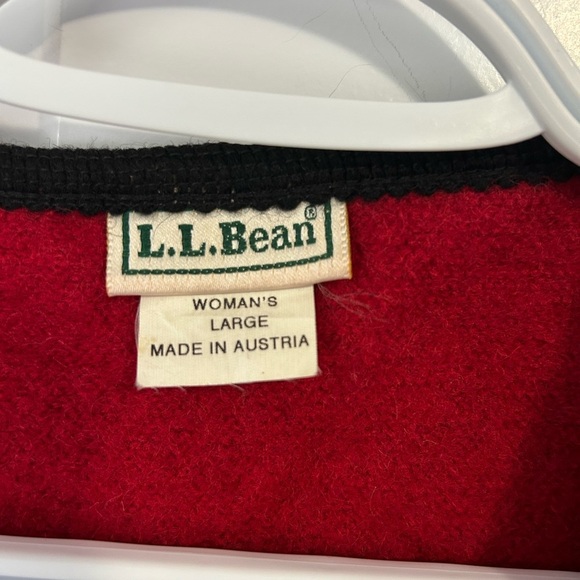 Vintage 100% Wool L.L. Bean Red Women's Vest - Picture 2 of 6